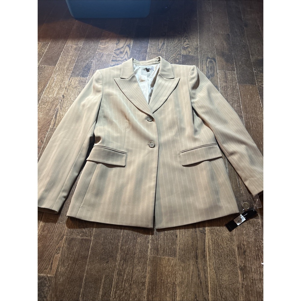 TAHARI Arthur S. Levine Women's Beige Blazer Jacket Size 12 NWT